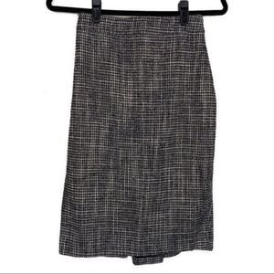 MaxMara Black Wool Blend Knee Length Skirt 10